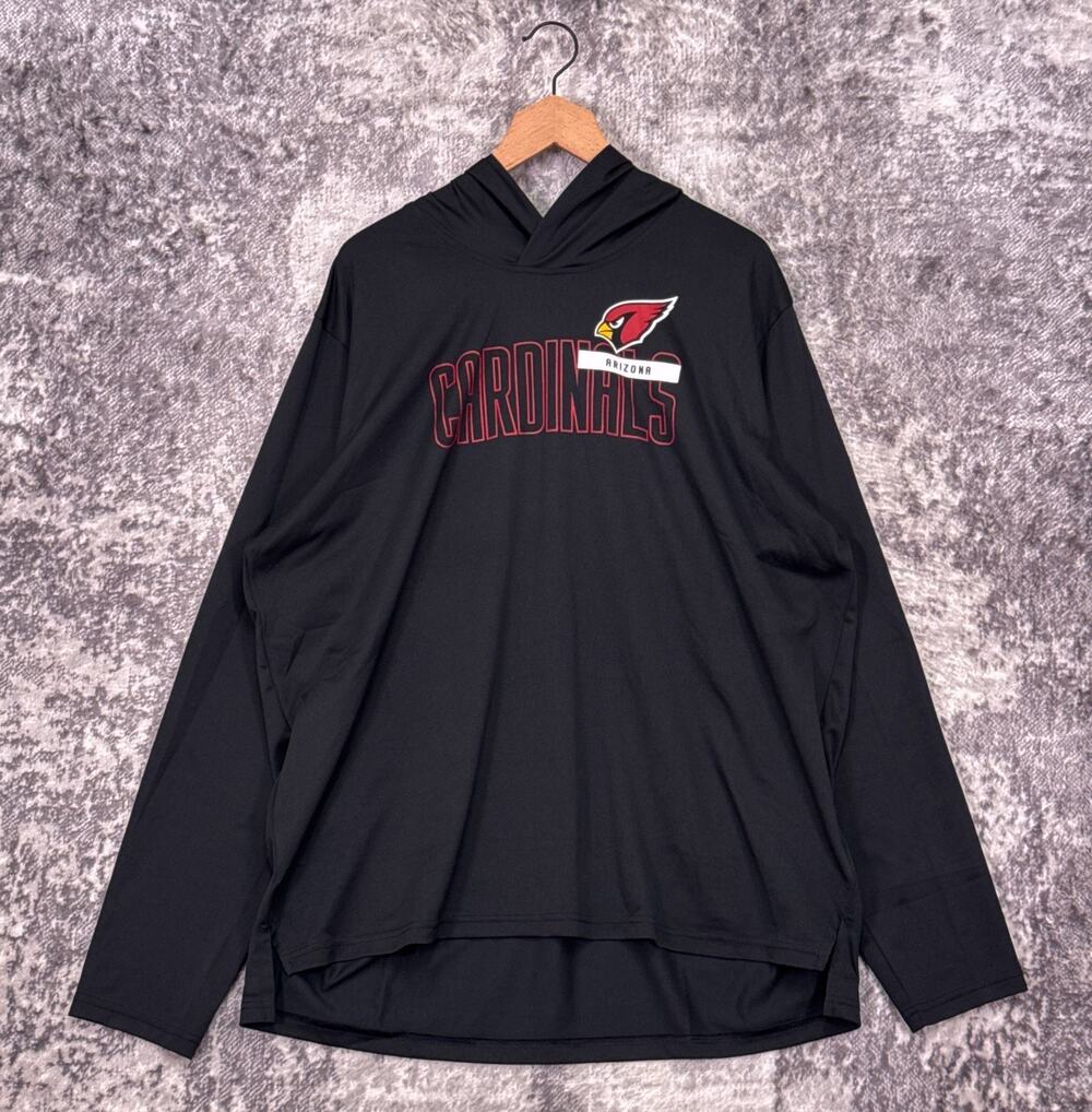 Nike Hoodie XXL Mens Arizona Cardinals Dri Fit On Field Pullover Black
